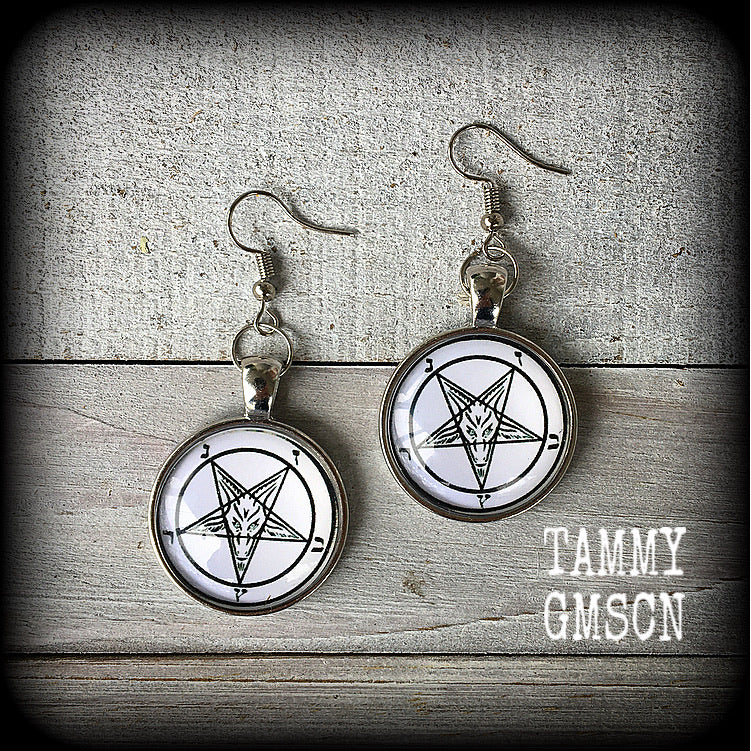 Baphomet earrings-Church of Satan earrings