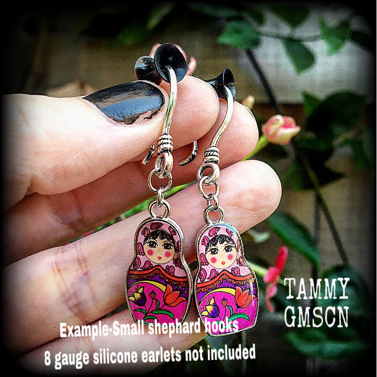 Babushka earrings-Russian doll earrings