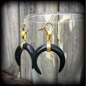 Black obsidian earrings-Gemstone earrings