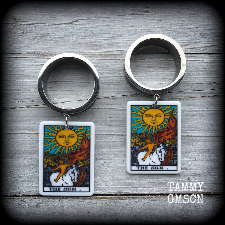 Tarot card earrings 