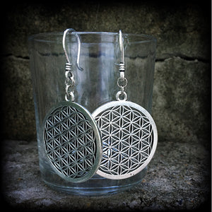 Flower of Life earrings-Mandala earrings