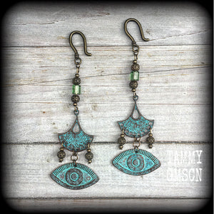 All seeing eye earrings-Sea hag earrings