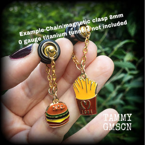 French fries and burgers earrings-Junk food jewelry