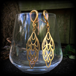 Goddess Aphrodite gauged earrings-Art nouveau earrings