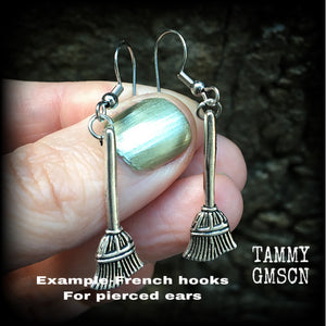 Besom earrings-Witches broom earrings