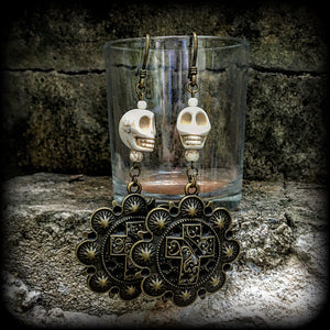 Erzulie earrings-Skull earrings