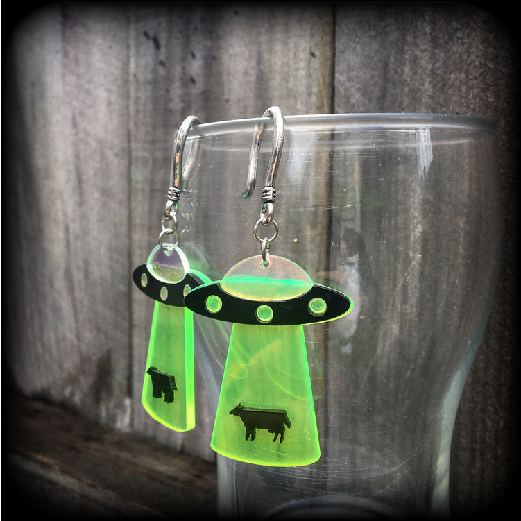 Alien abduction earrings 