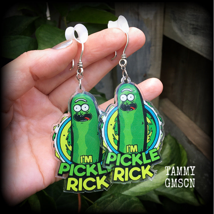 Pickle Rick earrings-Pop Culture earrings