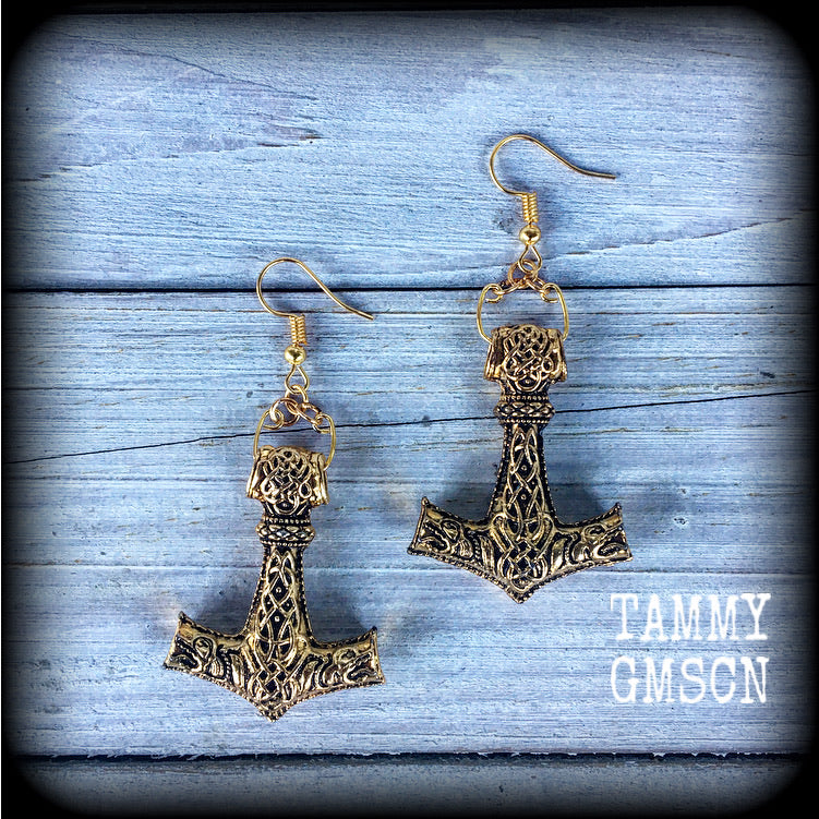 Norse earrings-Thors hammer earrings