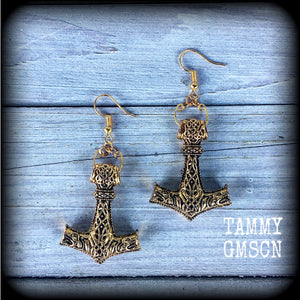 Norse earrings-Thors hammer earrings