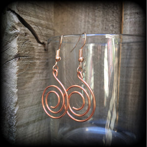 Spiral earrings-Geometric earrings