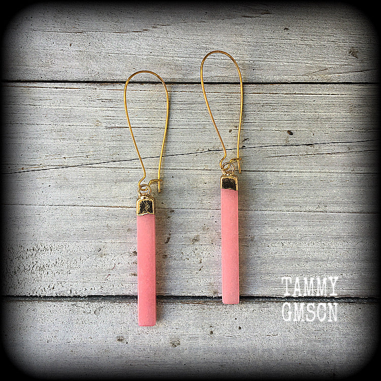 Cherry quartz earrings