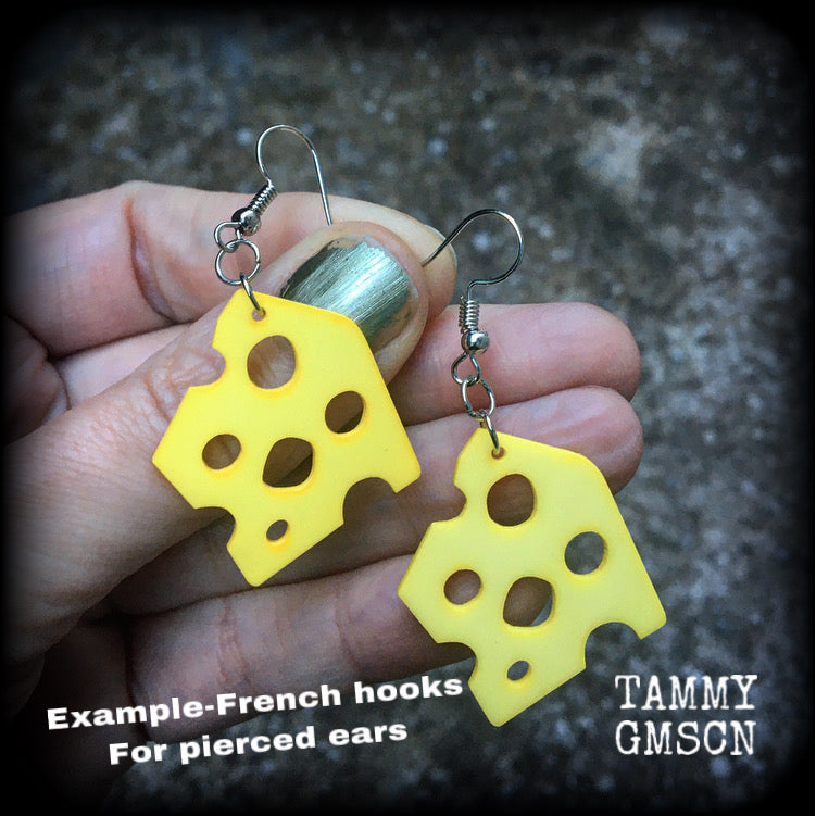 Swiss cheese earrings