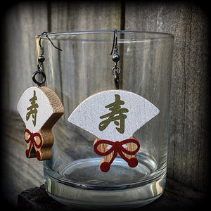 Harisen earrings-Japanese fan earrings