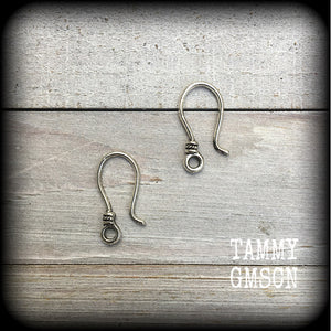 DIY gauged hooks for stretched lobes DIY hooks for ear weights DIY earrings DIY ear hangers