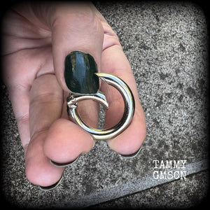 DIY snap rings for tunnel earrings