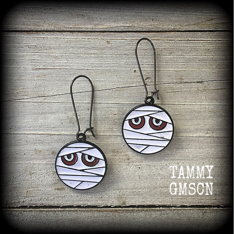 Mummy earrings-Halloween earrings