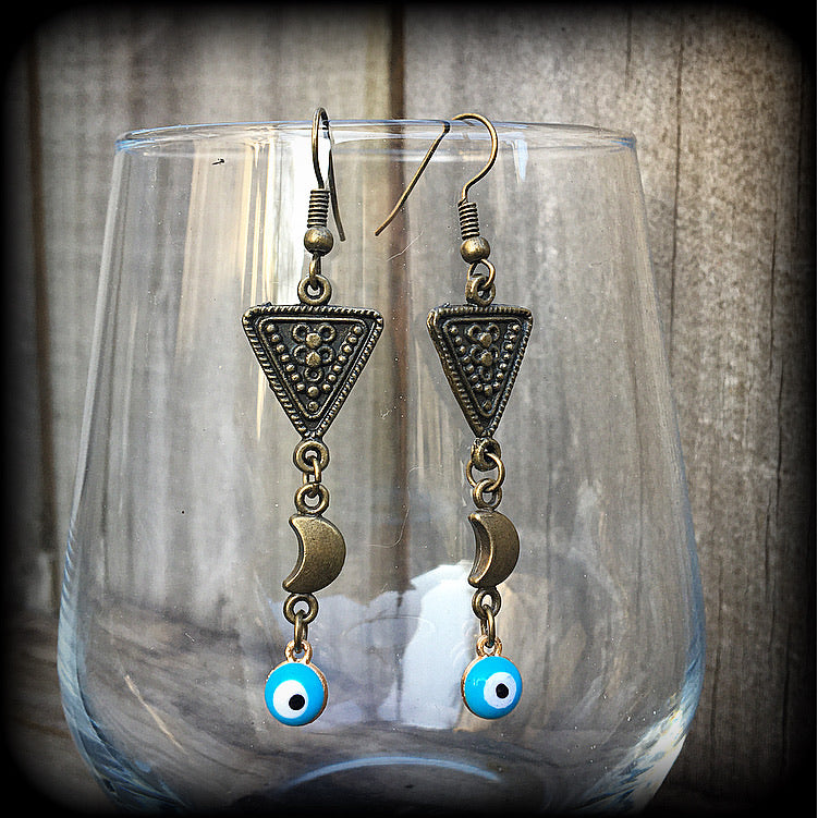 Evil eye earrings-Esoteric earrings