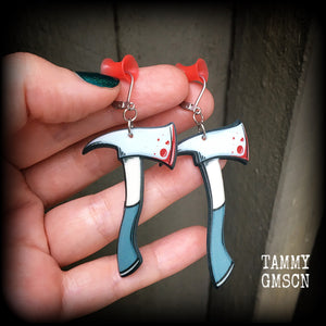 Firemans axe earrings-Horror punk earrings