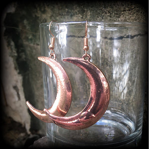 Pink moon earrings