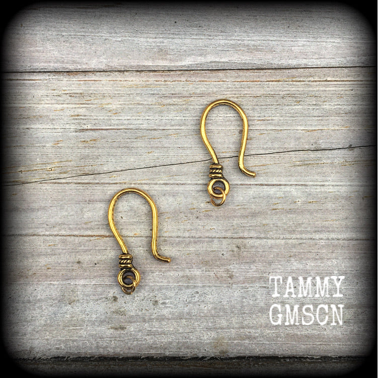 DIY hooks for 8 gauge and 3mm tunnel earrings