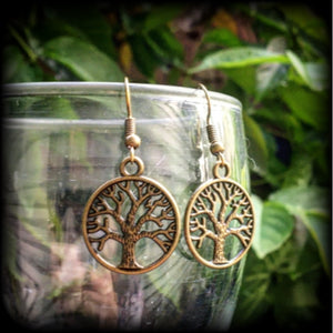 Tree of life earrings-Sacred tree earrings