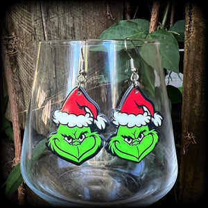 Dr Seuss Christmas earrings 