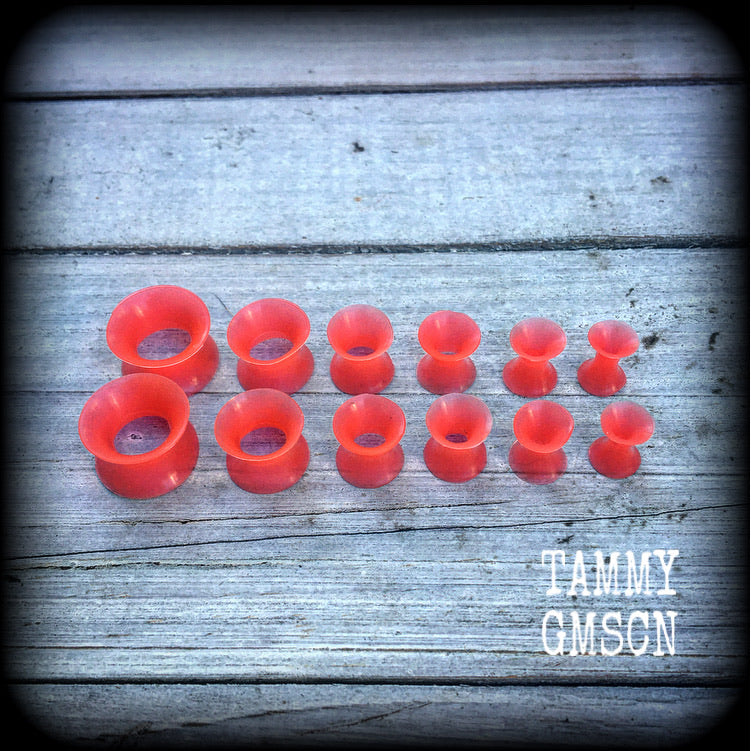 Red silicone earlets-Easy fit earlets