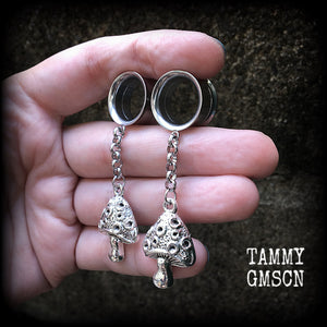 Mushroom tunnels-Mushroom tunnel earrings