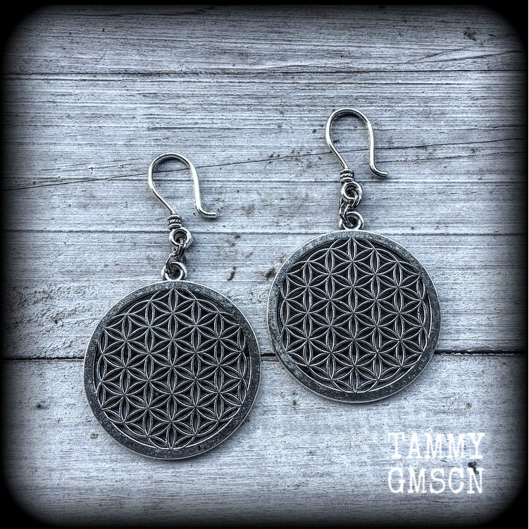 Flower of Life earrings-Mandala earrings