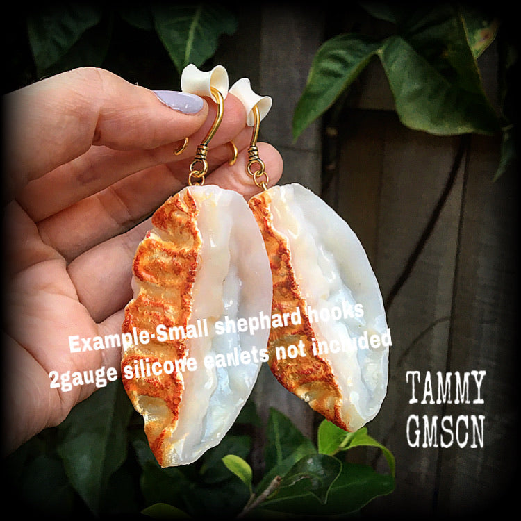 Gyoza earrings-Dumpling earrings