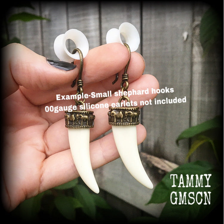 Elephant tusk earrings-Ganesha earrings