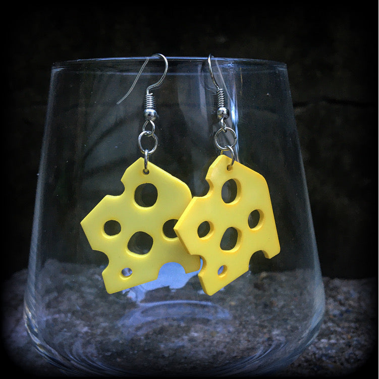 Swiss cheese earrings