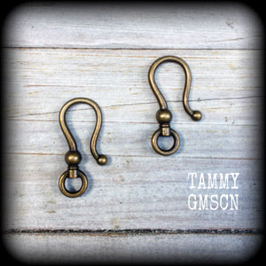 DIY hooks for tunnel earrings 2 gauge 6mm