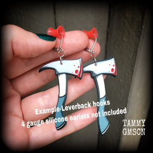 Firemans axe earrings-Horror punk earrings