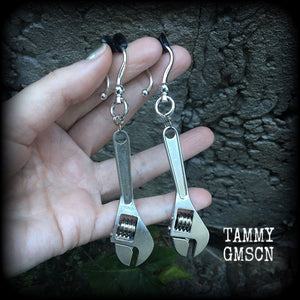 Monkey wrench earrings-Ear hangers