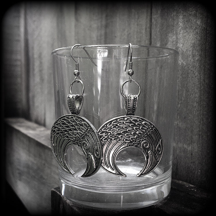 Odins raven earrings-Viking earrings