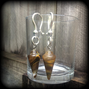 Agate earrings-Gemstone earrings