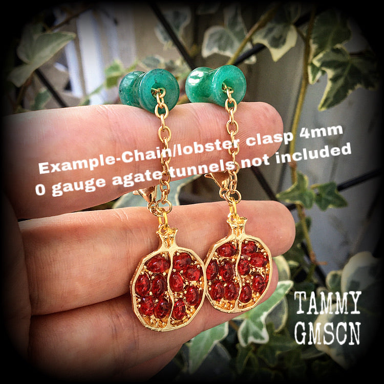 Pomegranate earrings-Ear hangers