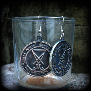 Sigil of Lucifer earrings-Occult earrings