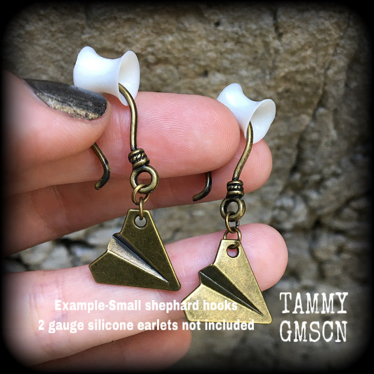 Airplane earrings-Paper plane earring