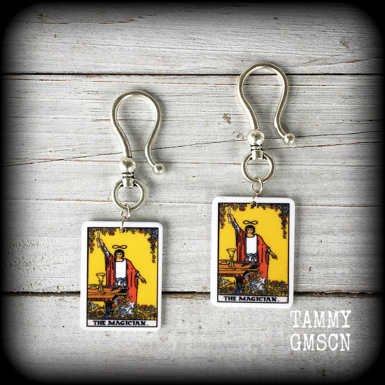 The Magician Tarot card earrings-Ear hangers