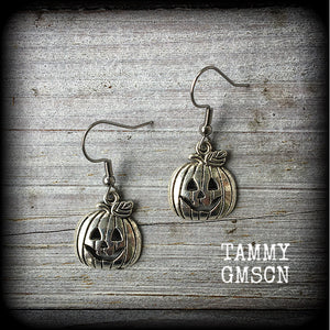 Jack O' Lantern earrings-Halloween pumpkin earrings