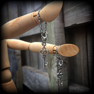 Key earrings-Tunnel dangles