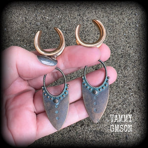 Artemis Shield Maiden gauged earrings