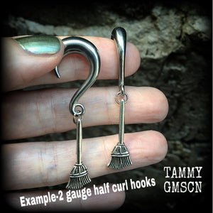 Besom earrings-Gauged earrings