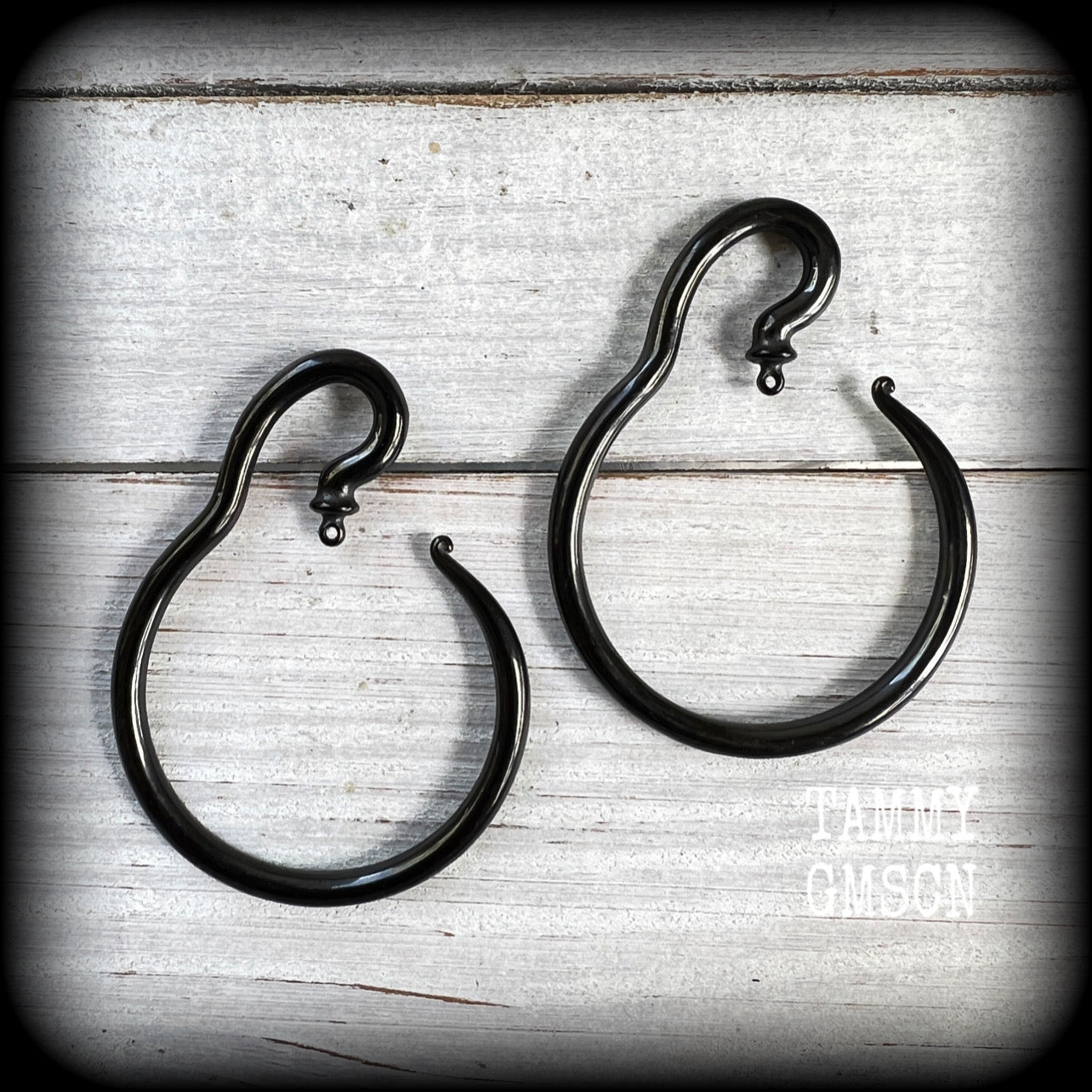 DIY round hooks for ear hangers and ear weights