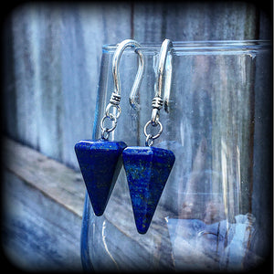 Lapis Lazuli earrings-Gemstone earrings