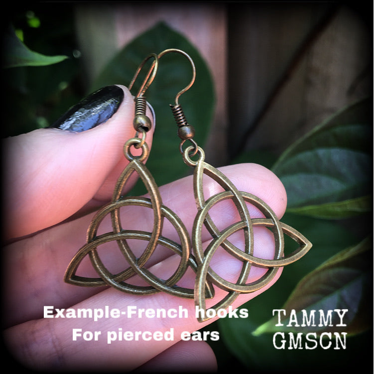 Triquetra earrings-Trinity Knot earrings