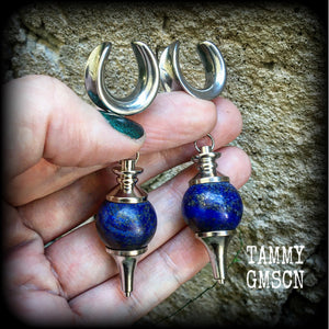 Gemstone ear weights Gemstone ear hangers Gemstone ear weights Stretched ears Stretched lobes Gauged ears Gauged earrings Gemstone body jewelry Egyptian jewellery 4mm 6mm 8mm 10mm 12mm 14mm 16mm 19mm 22mm 25mm 28mm 30mm